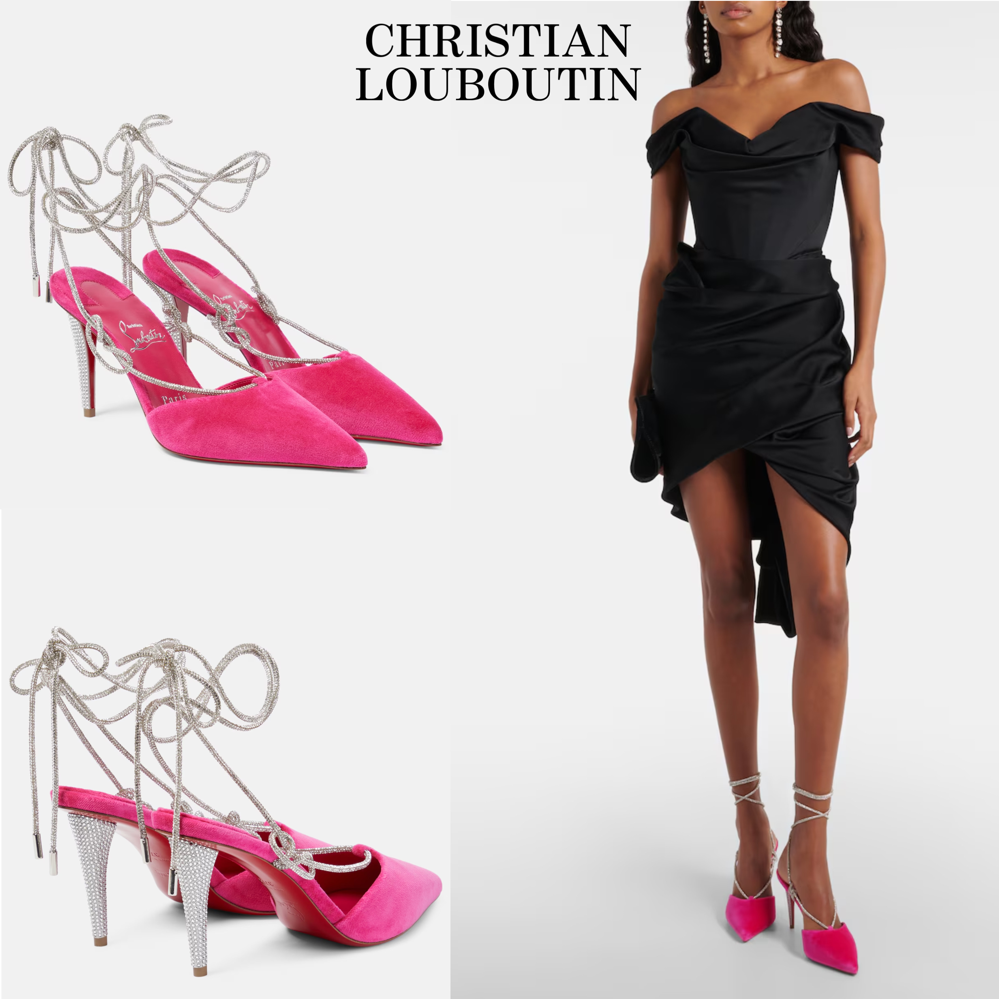 *CHRISTIAN LOUBOUTIN* アストリッドレースストラス 85 パンプス