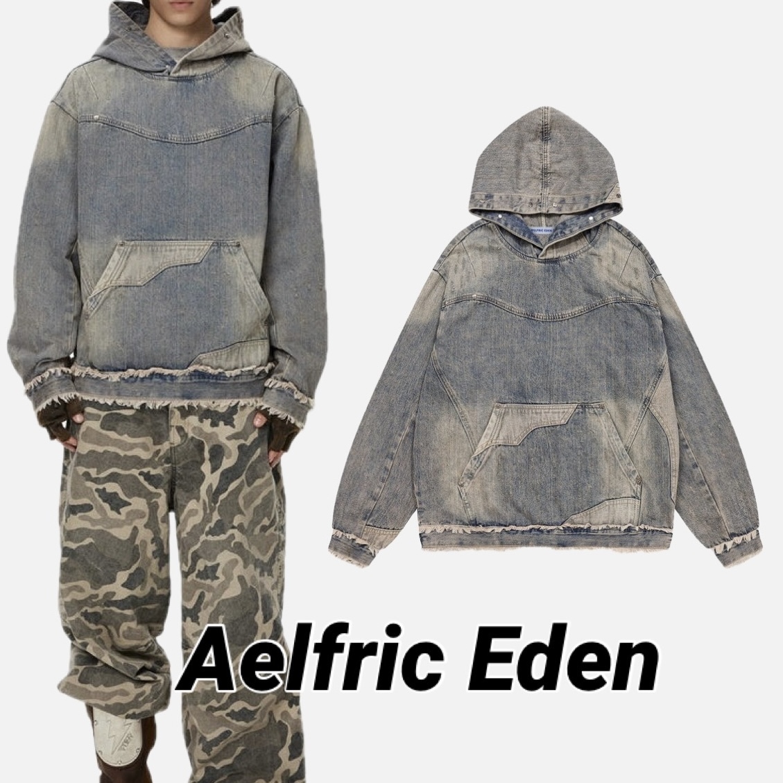 ◆Aelfric Eden◆Mud Dyeing ウォッシュド パーカー 送料込