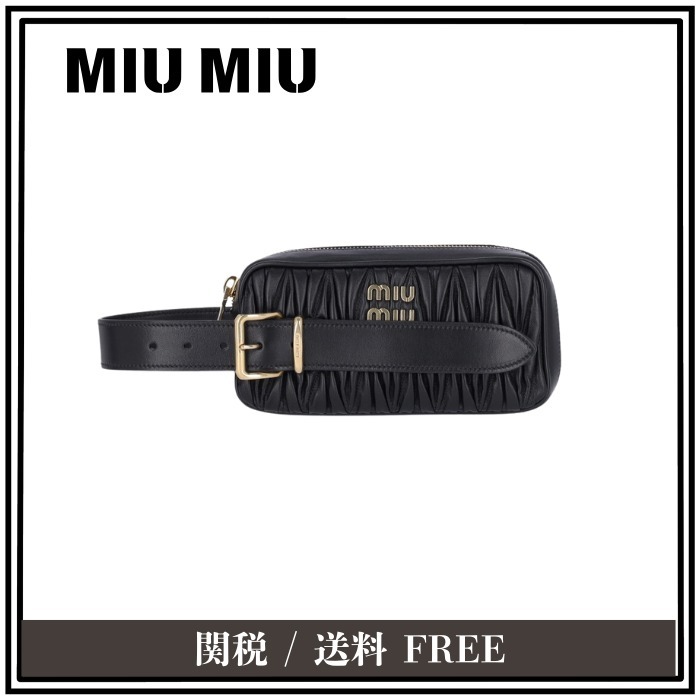 【MIUMIU】ミュウミュウ マトラッセ ロゴ ポーチ