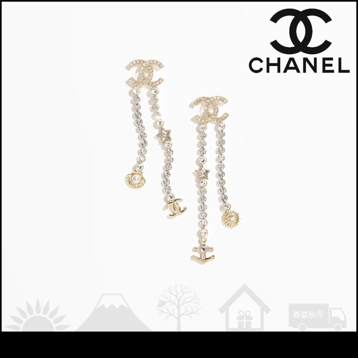 【シャネル】CHANEL ピアス コスチューム パール & ストラス