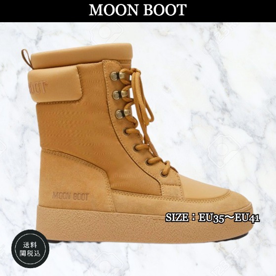注目ブランド！【MOON BOOT】Lトラック コンバット ブーツ BEIGE