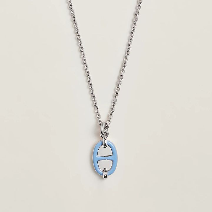 HERMES《くすみカラーが可愛い☆》ペンダントネックレス