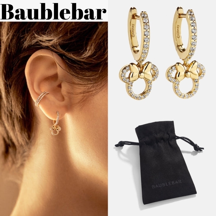 【Baublebar】★イヤリング★ Minnie Mouse 18K Gold Earrings