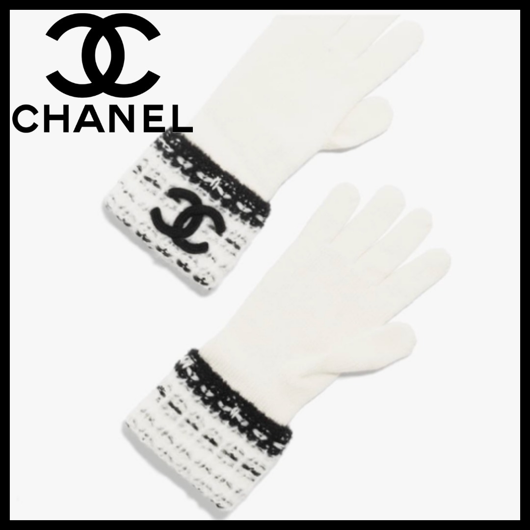 【新作】CHANEL 毎日のお供に♪ロゴ入り 手袋