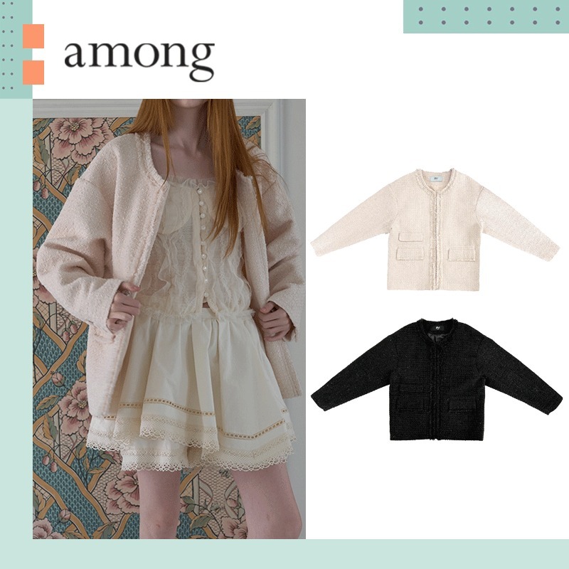 SOFT SEOUL ♥ FLAP POCKET TWEED JACKET /追跡付