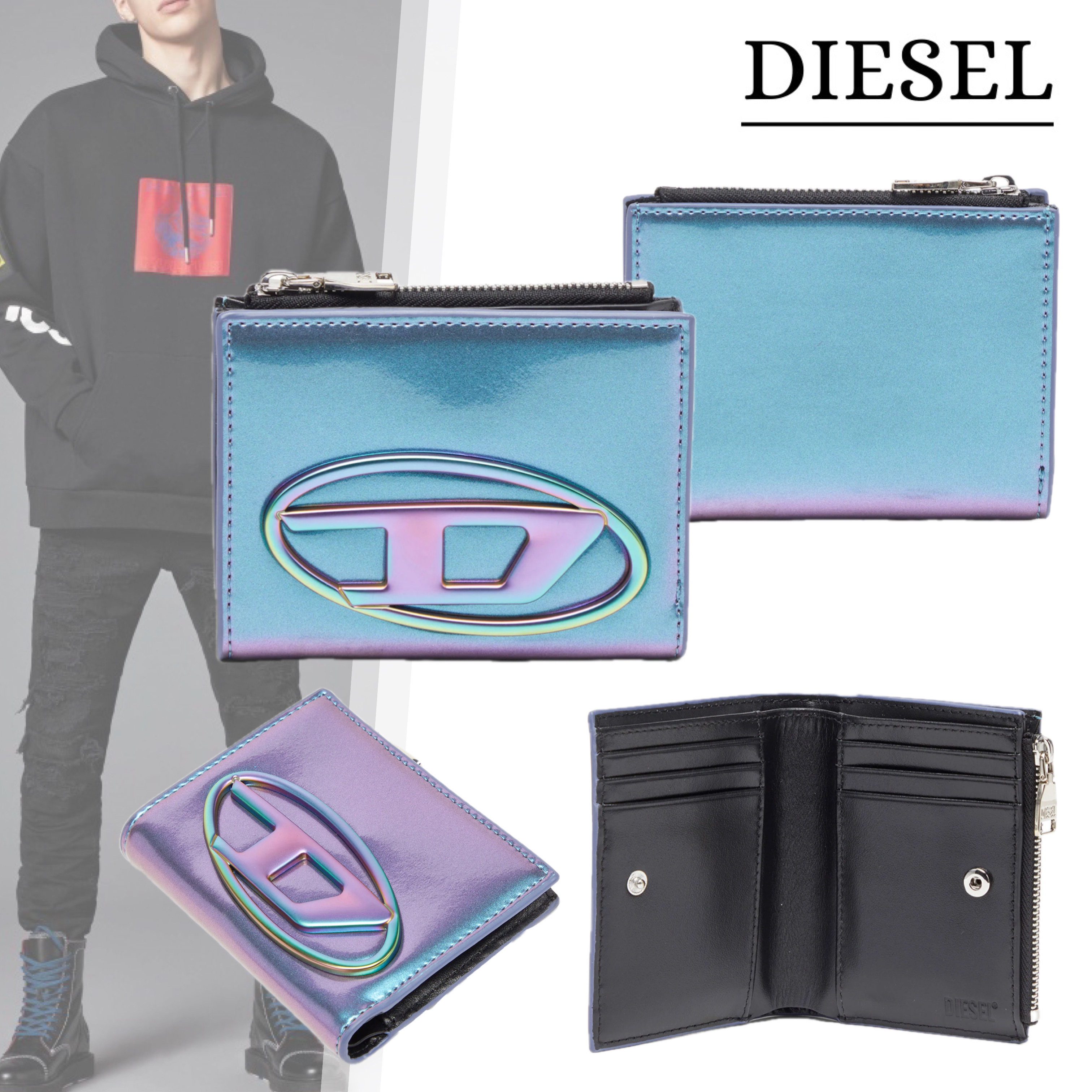 国内直営【DIESEL】1DR BI-FOLD ZIP II 二つ折りウォレット