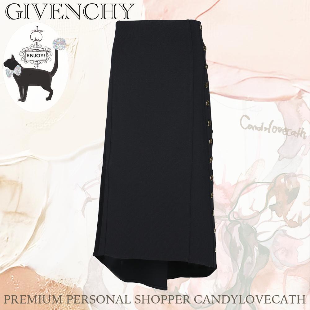 スカート GIVENCHY BLACK VISCOSE SKIRT