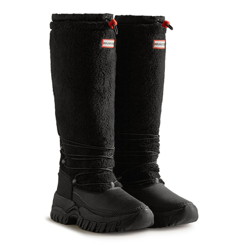 ブーツその他 HUNTER WOMEN Shearling Insulated Tall Snow Boots Black WFT22