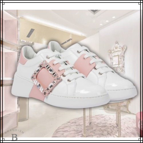 ■Roger Vivier■Viv' Skate クリスタル レザースニーカー