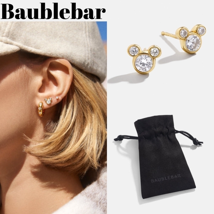 【Baublebar】★ピアス★ Mickey 18K Gold Plated Studs