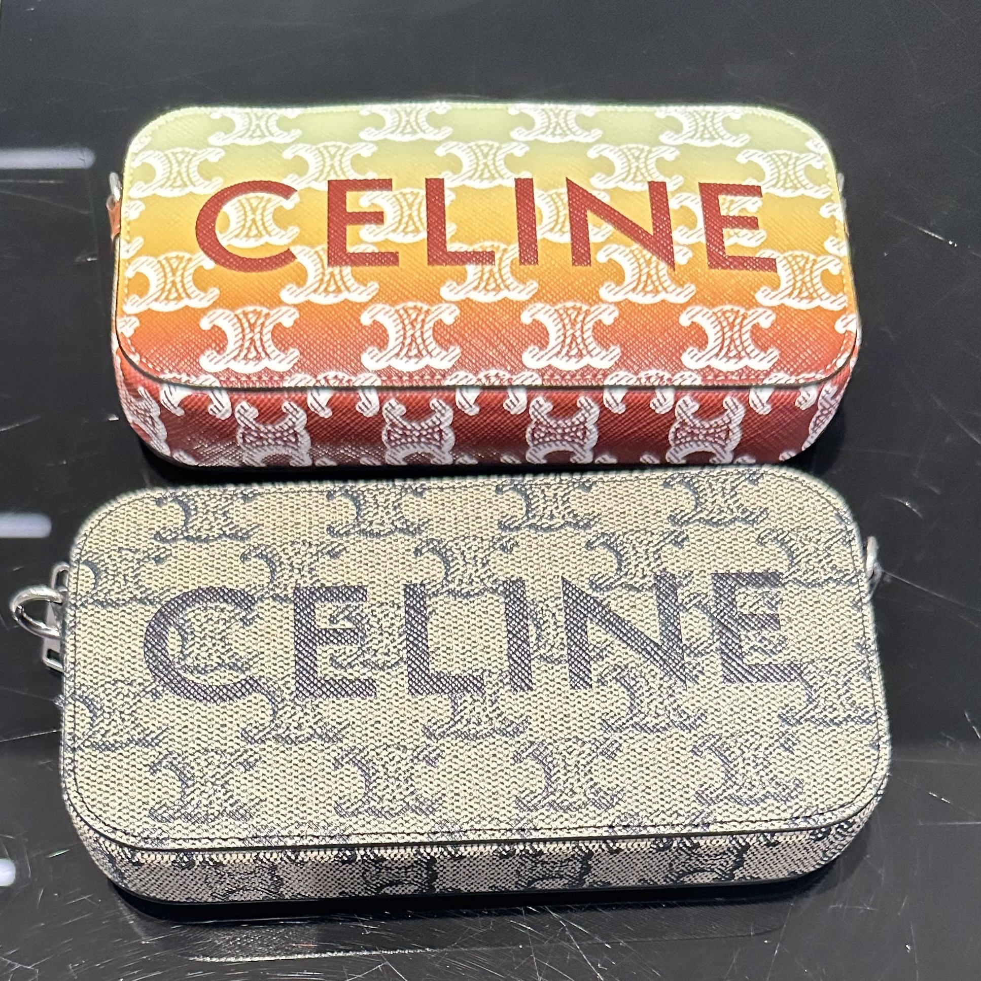 CELINE ホリゾンタルポーチ プリント トリオンフキャンバス 2色