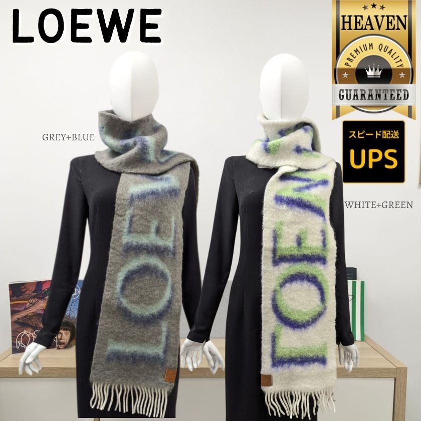 6万取引突破★UPS速達便利用！【LOEWE】モヘア&ウール マフラー