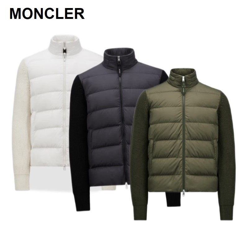 直営店○MONCLER○padded パッド コットンジップアップパーカー