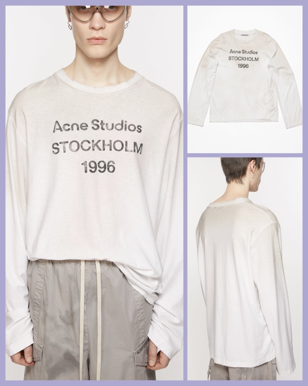 Tシャツ・カットソー Acne Studios  LOGO T-SHIRT - RELAXED FIT
