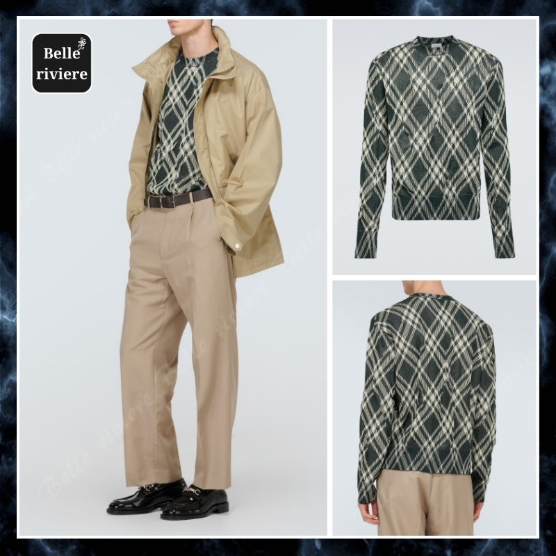 BURBERRY チェック柄 ニットセーター XS BURBERRY バーバリー レディース トップス チェック セーター ニット