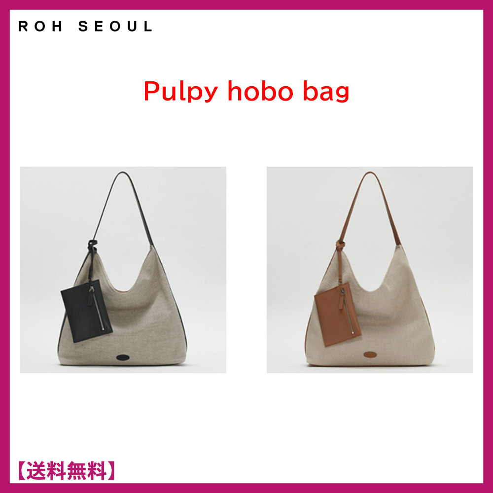 [韓国人気]★ROH SEOUL★Pulpy hobo bag★ホーボーバッグ(JUTE)