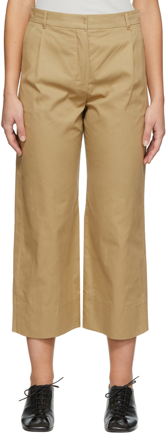 【関税込み】Max Mara ベージュ ギャバジン Desert トラウザーズ