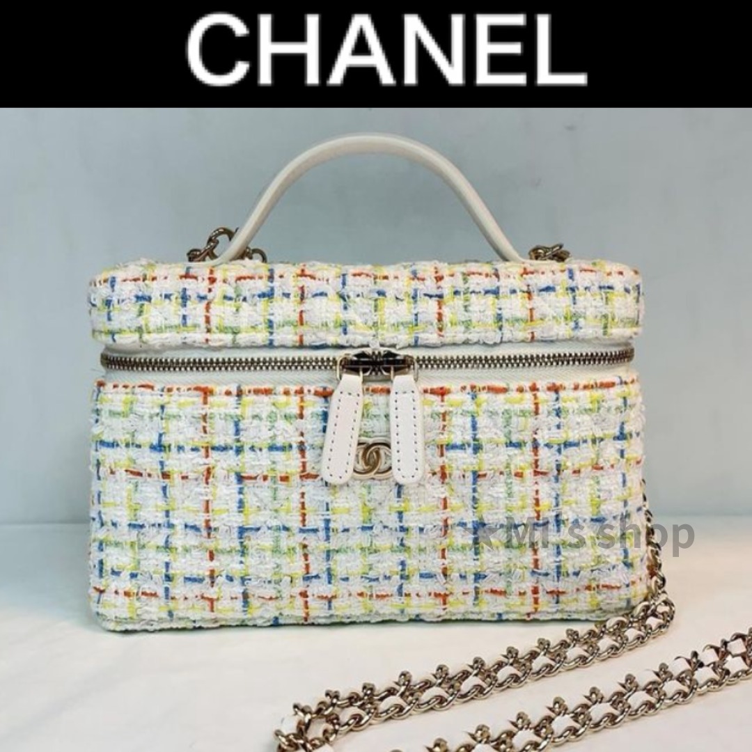 【25C/フェミニンなツイード素材♪】CHANEL バニティバッグ gift