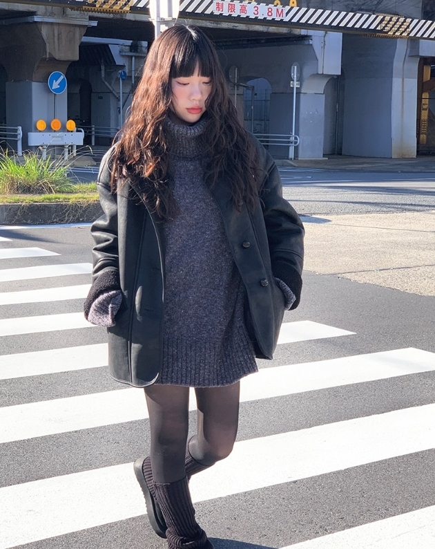 Anyone more】Nub Leather Overfit Mustang Jacket