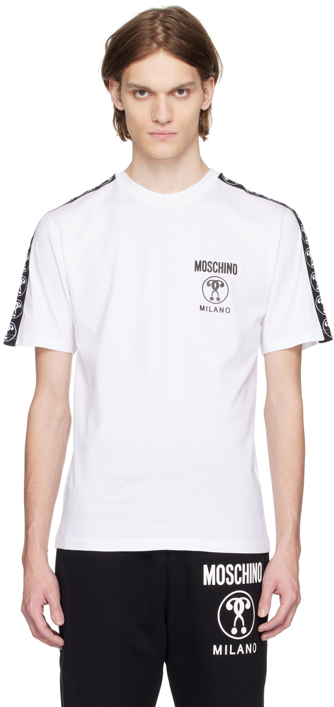 【関税込み】Moschino ホワイト ジャカード Tシャツ