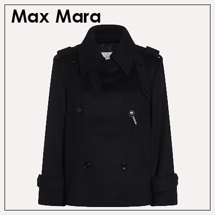 関税込◆Max Mara◆ウール シルク ピーコート SALE♪