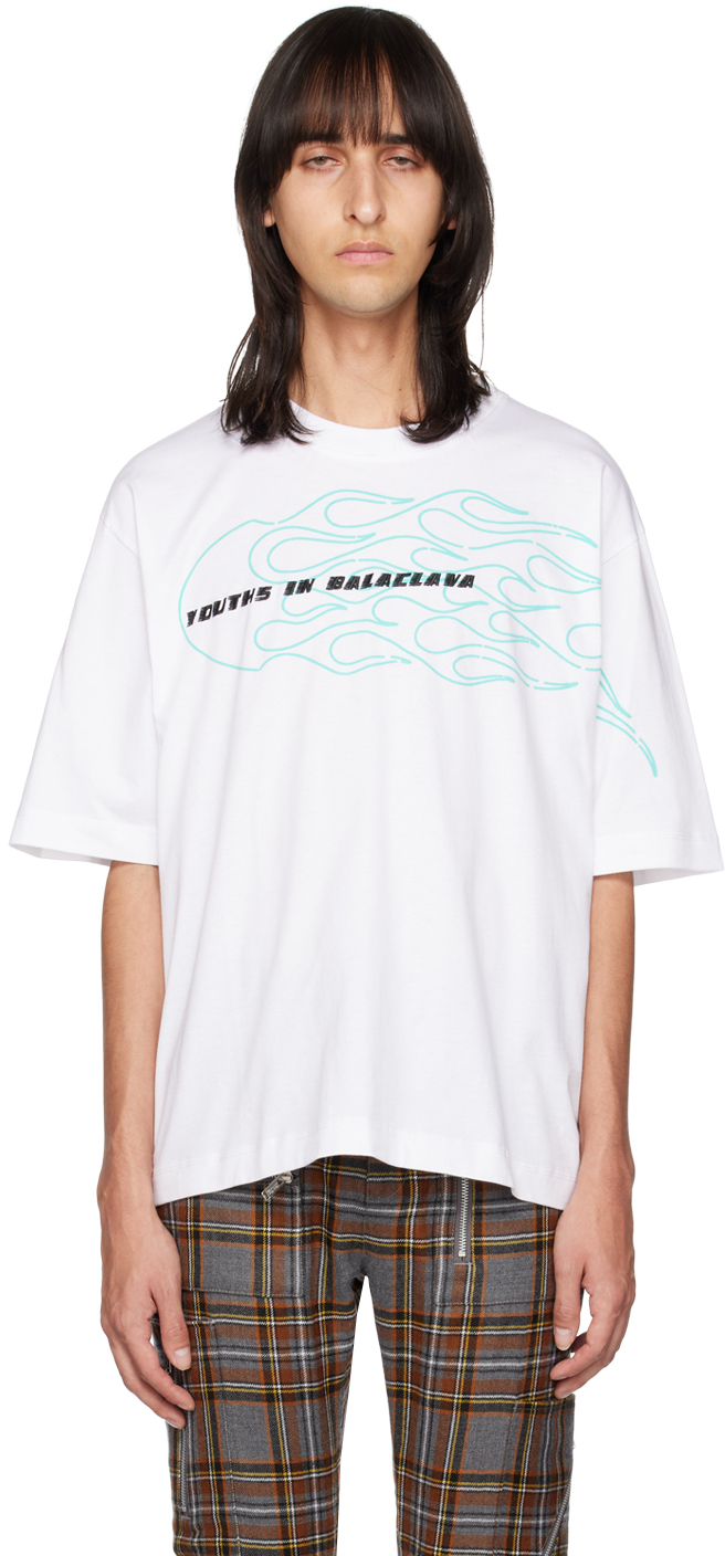 【関税込み】Youths in Balaclava ホワイト プリントTシャツ