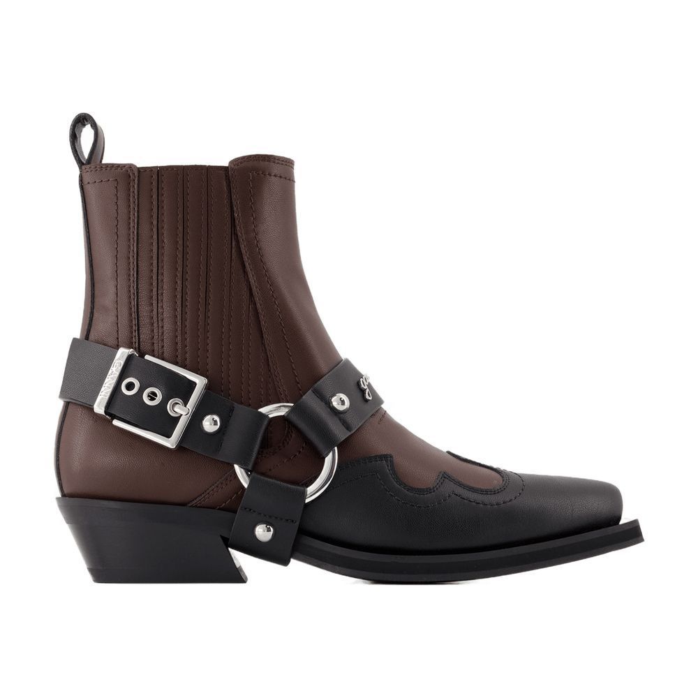 ブーツその他 Chelsea Western Boots - Ganni - Synthetic Leather - Black