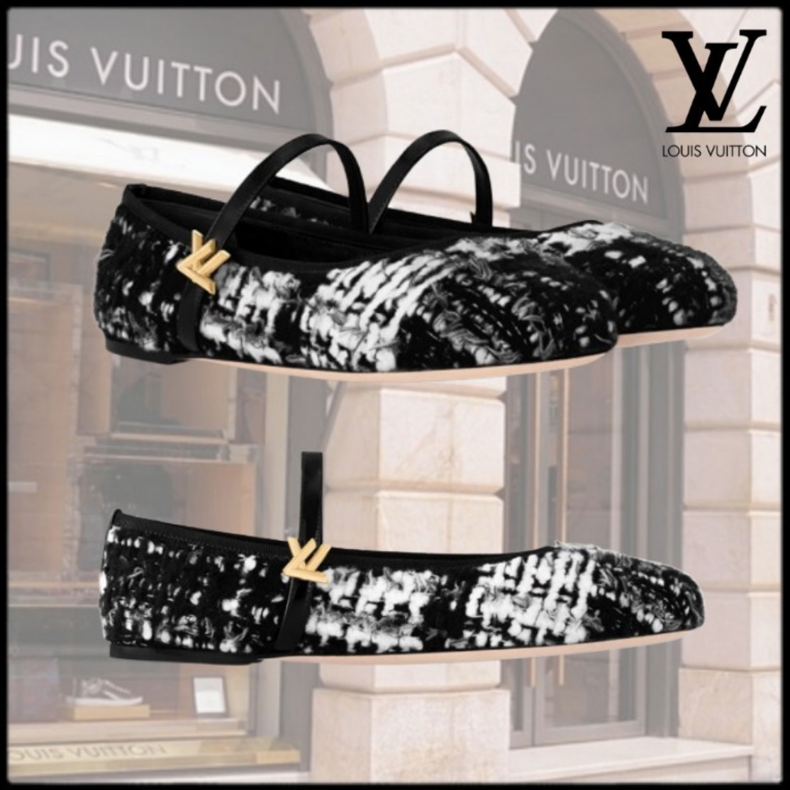 ★可愛い★【LOUIS VUITTON】ロミー・ライン バレリーナ
