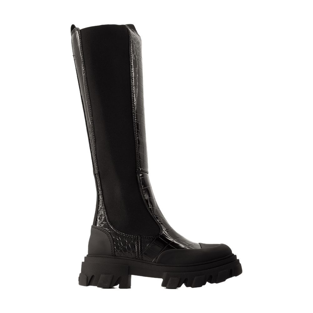 【関税込み】Cleated High Chelsea Boots - Ganni - Synthetic L