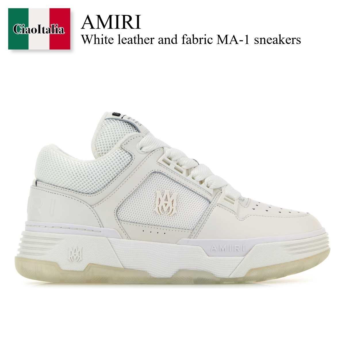 スニーカー Amiri White Leather And Fabric Ma-1 Sneakers