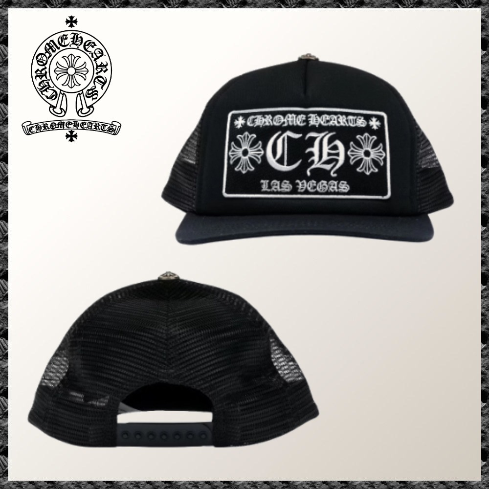 CHROME HEARTS◆CH ラスベガス トラッカーハット 黒 キャップ