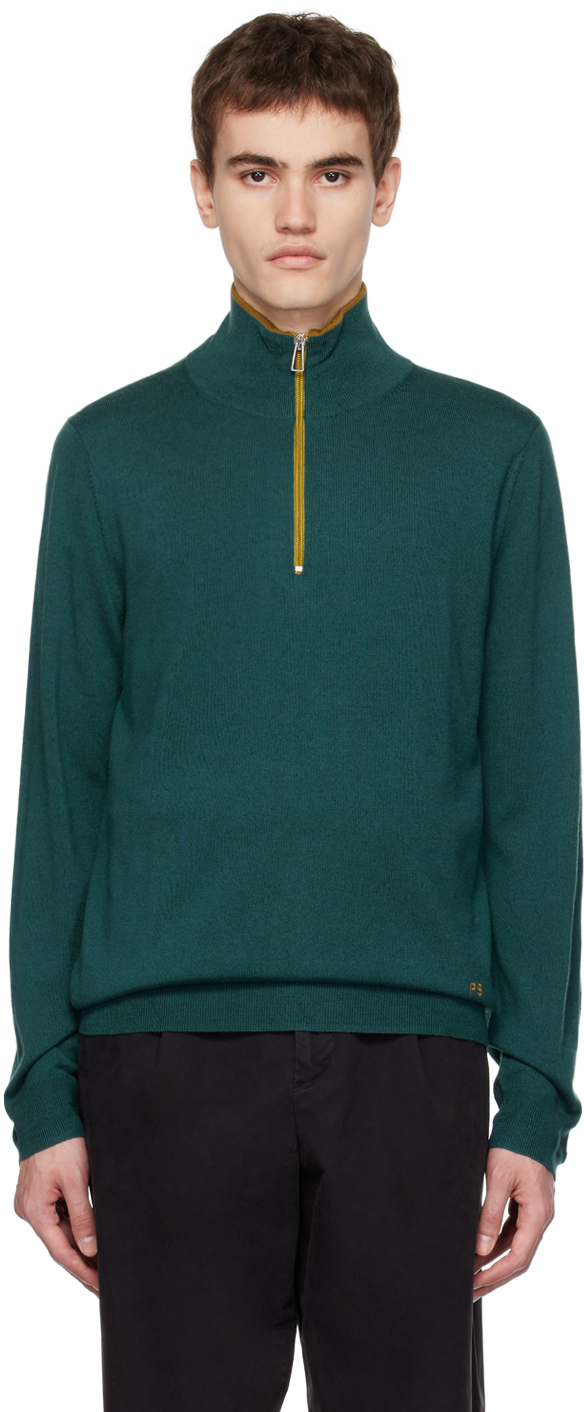 【関税込み】PS by Paul Smith ブルー ハーフジップセーター