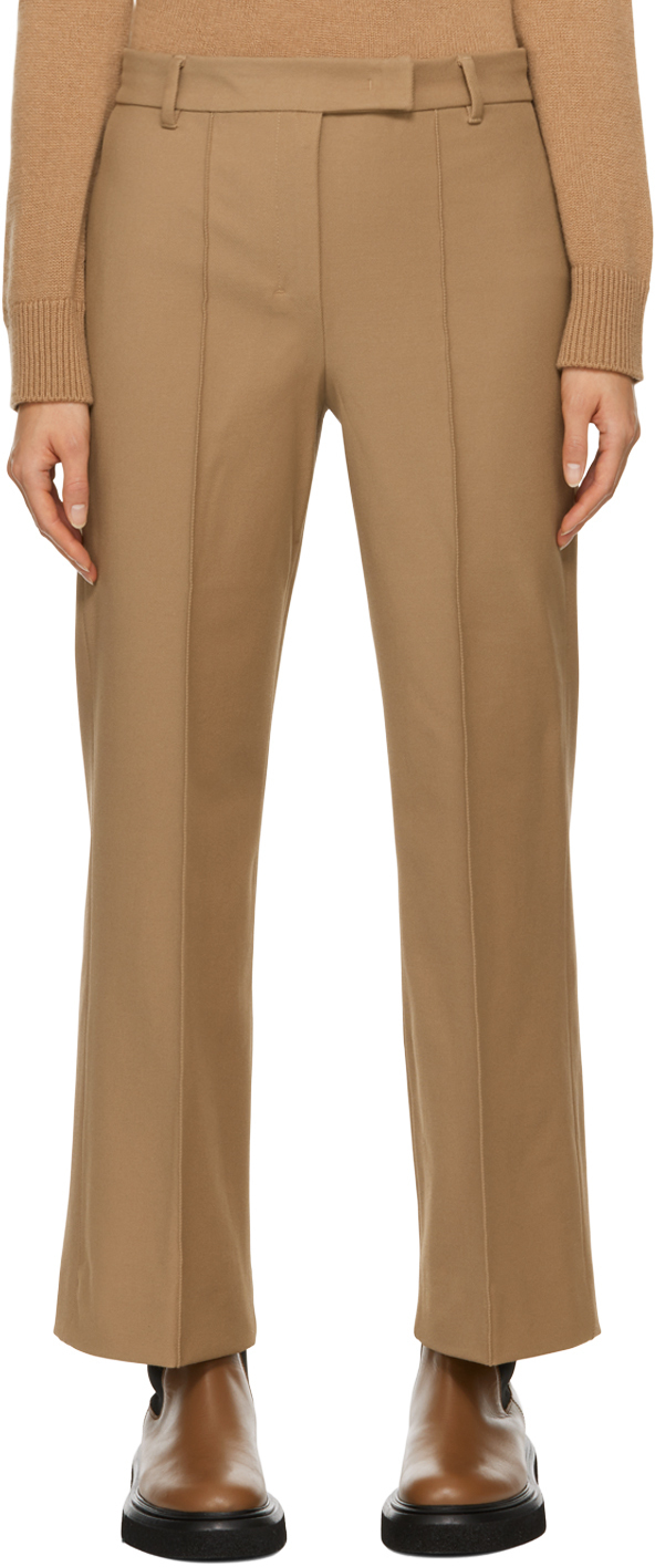 【関税込み】Max Mara ブラウン タックパンツ