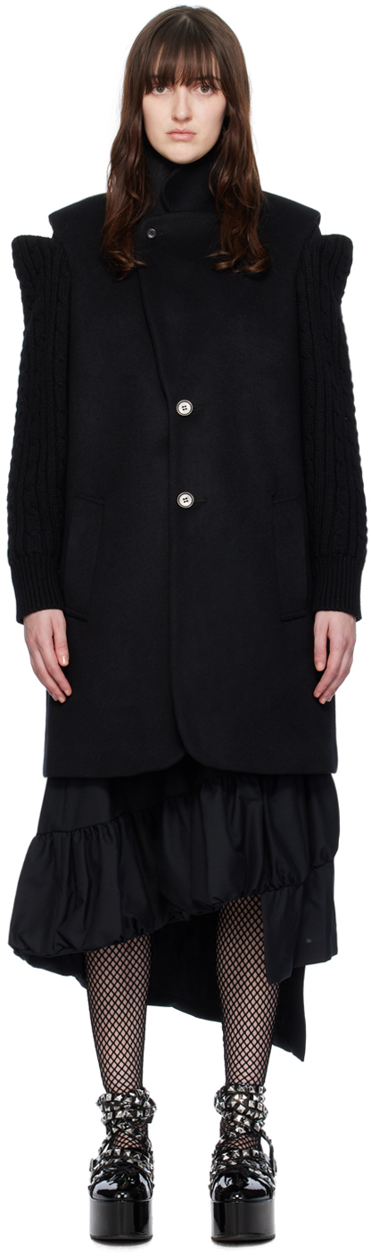 【関税込み】Noir Kei Ninomiya ブラック カットアウト コート