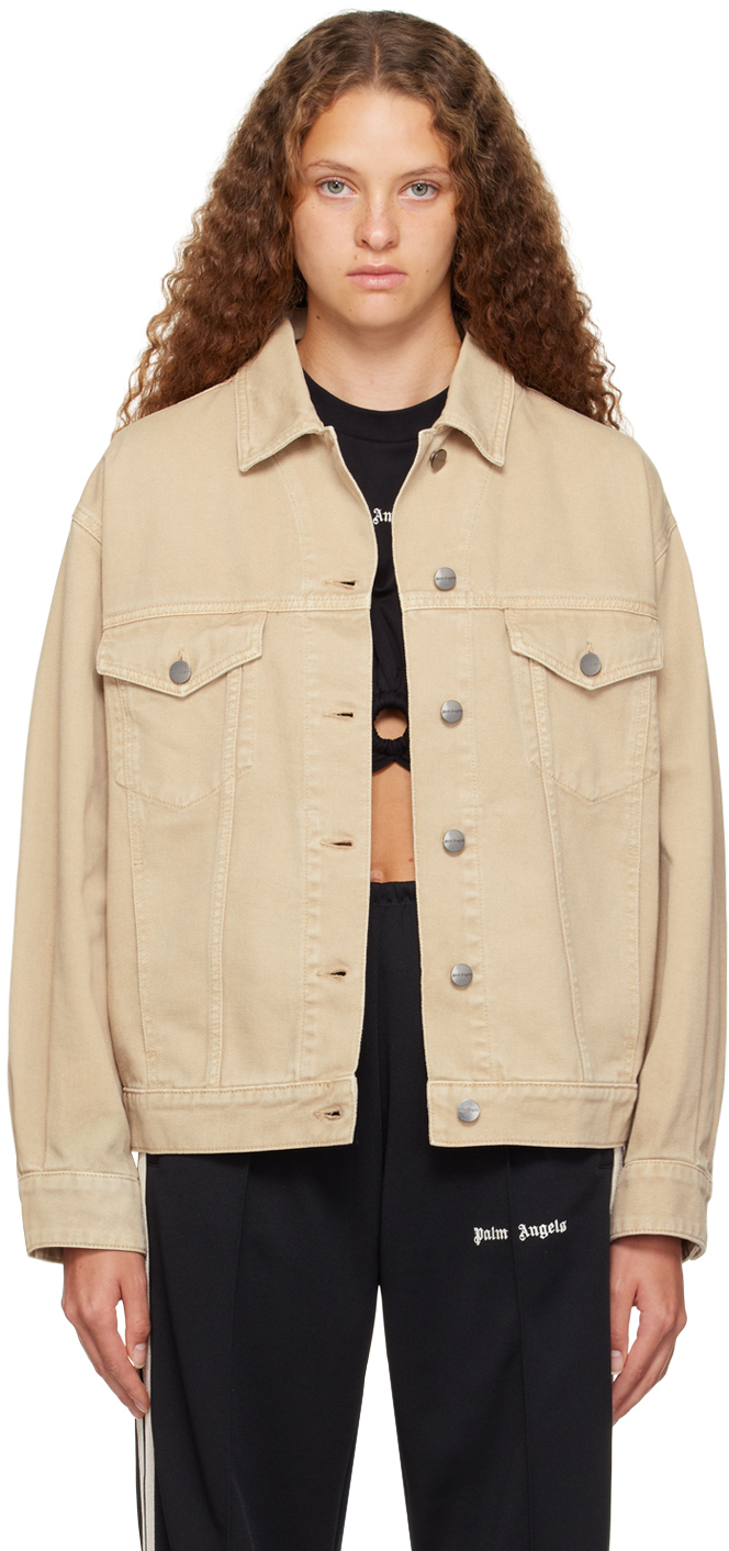 【関税込み】Palm Angels ベージュ ブルデニム ジャケット