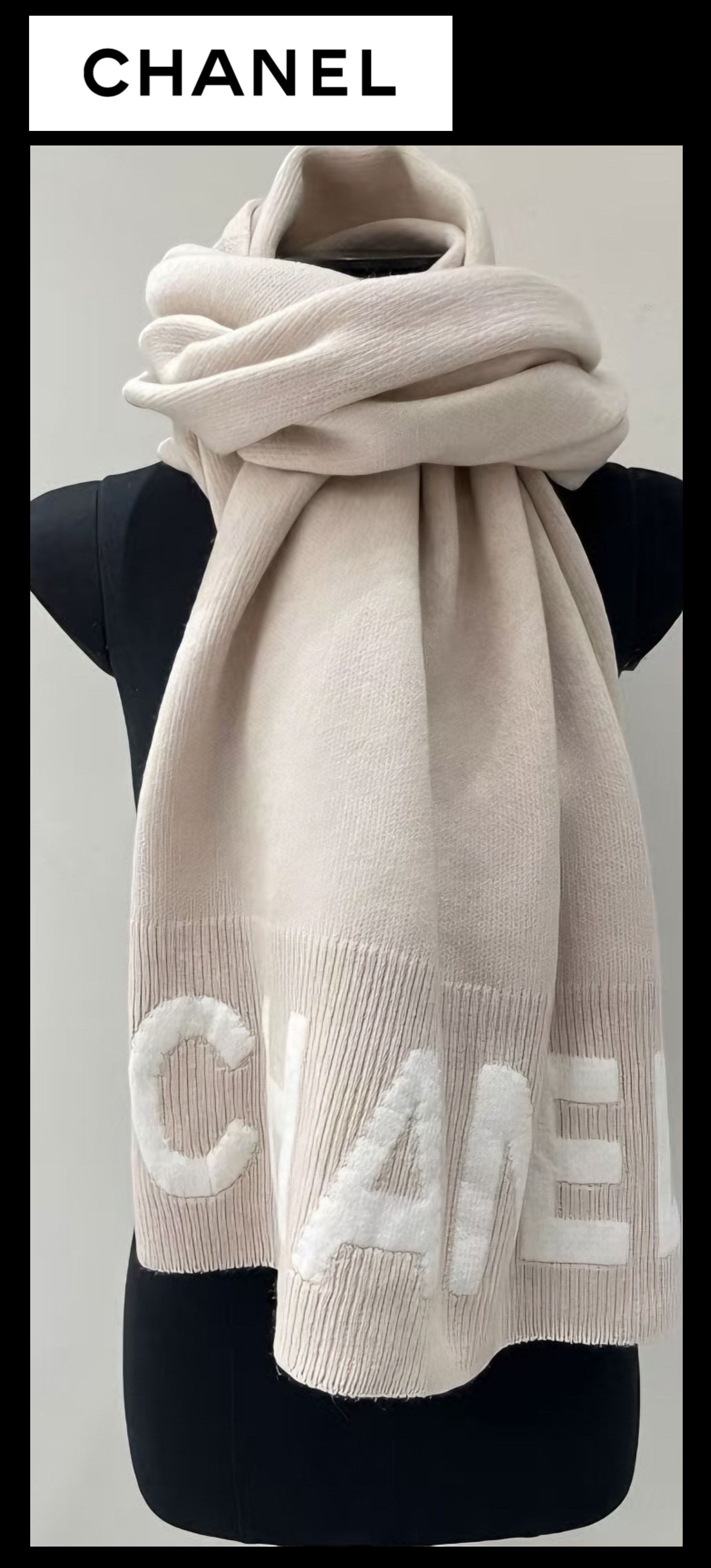 【入手困難☆優雅で贅沢】 CHANEL カシミヤ ストール マフラー CHANELカシミヤマフラー