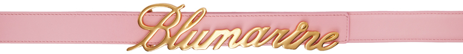 【関税込み】Blumarine ピンク ロゴ ベルト
