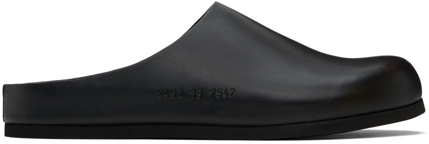 【関税込み】Common Projects ブラック レザー クロッグ