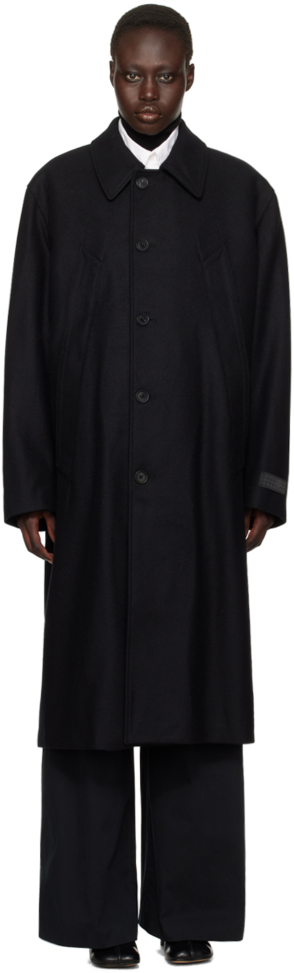 【関税込み】MM6 Maison Margiela ブラック ウール コート