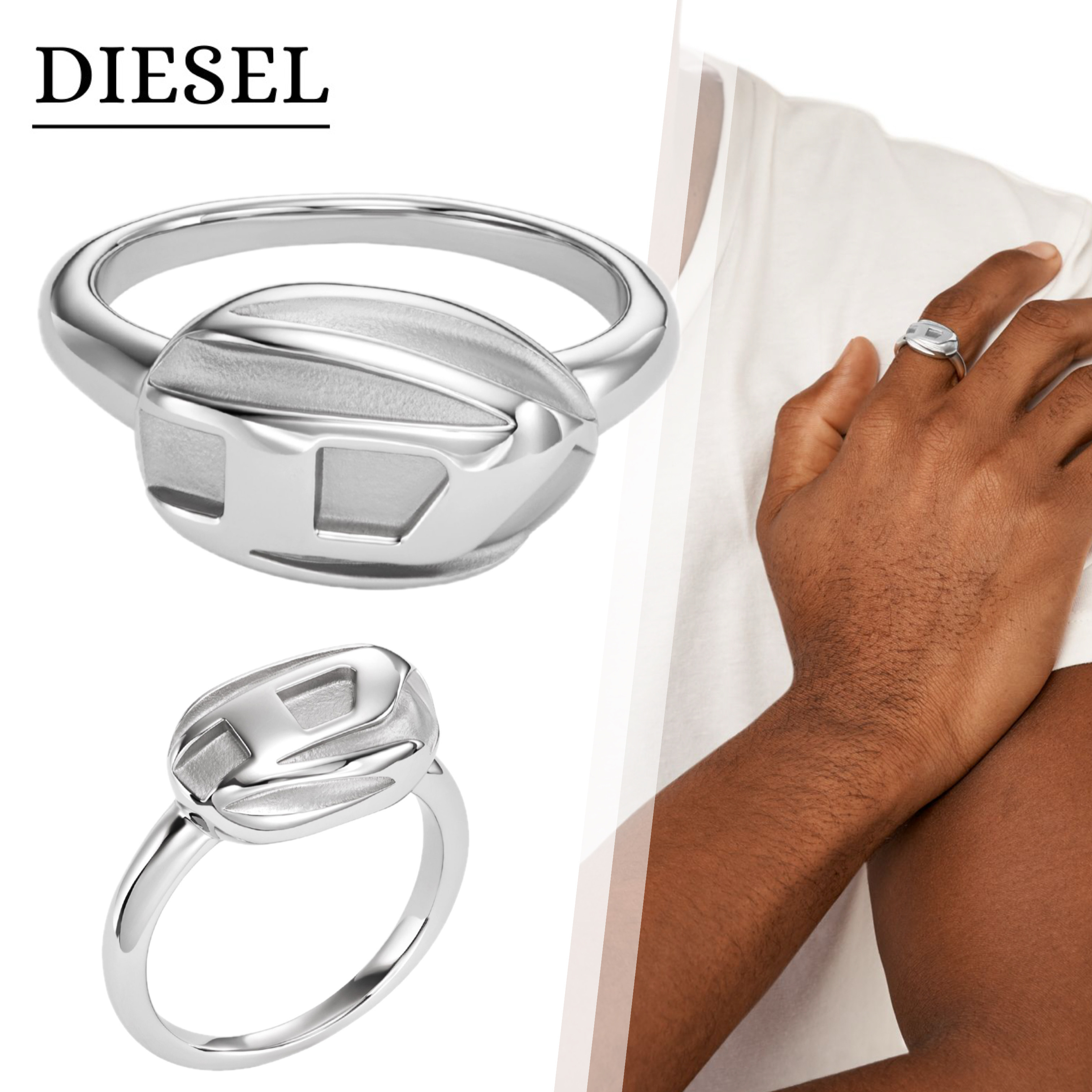 国内直営【DIESEL】DX1485 シグネットリング 送料込