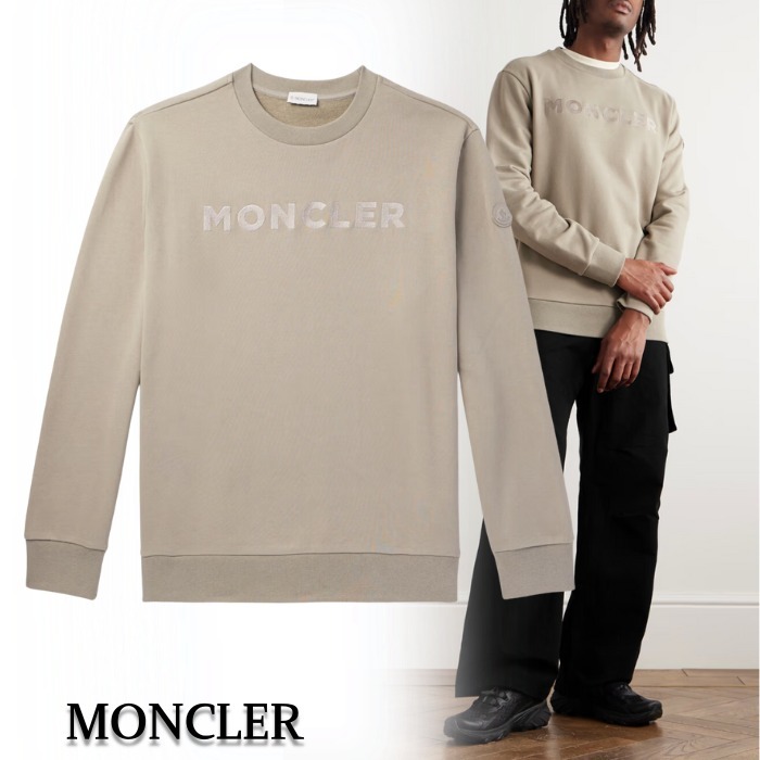 《デイリーに最適》【MONCLER】ロゴ刺繍 スウェットシャツ