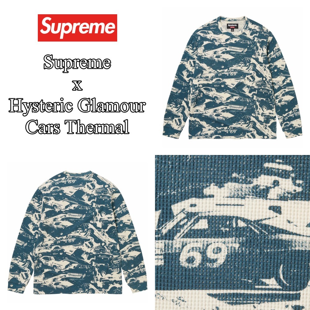 【Supreme x Hysteric Glamour】Cars Thermal★Teal★24FW★