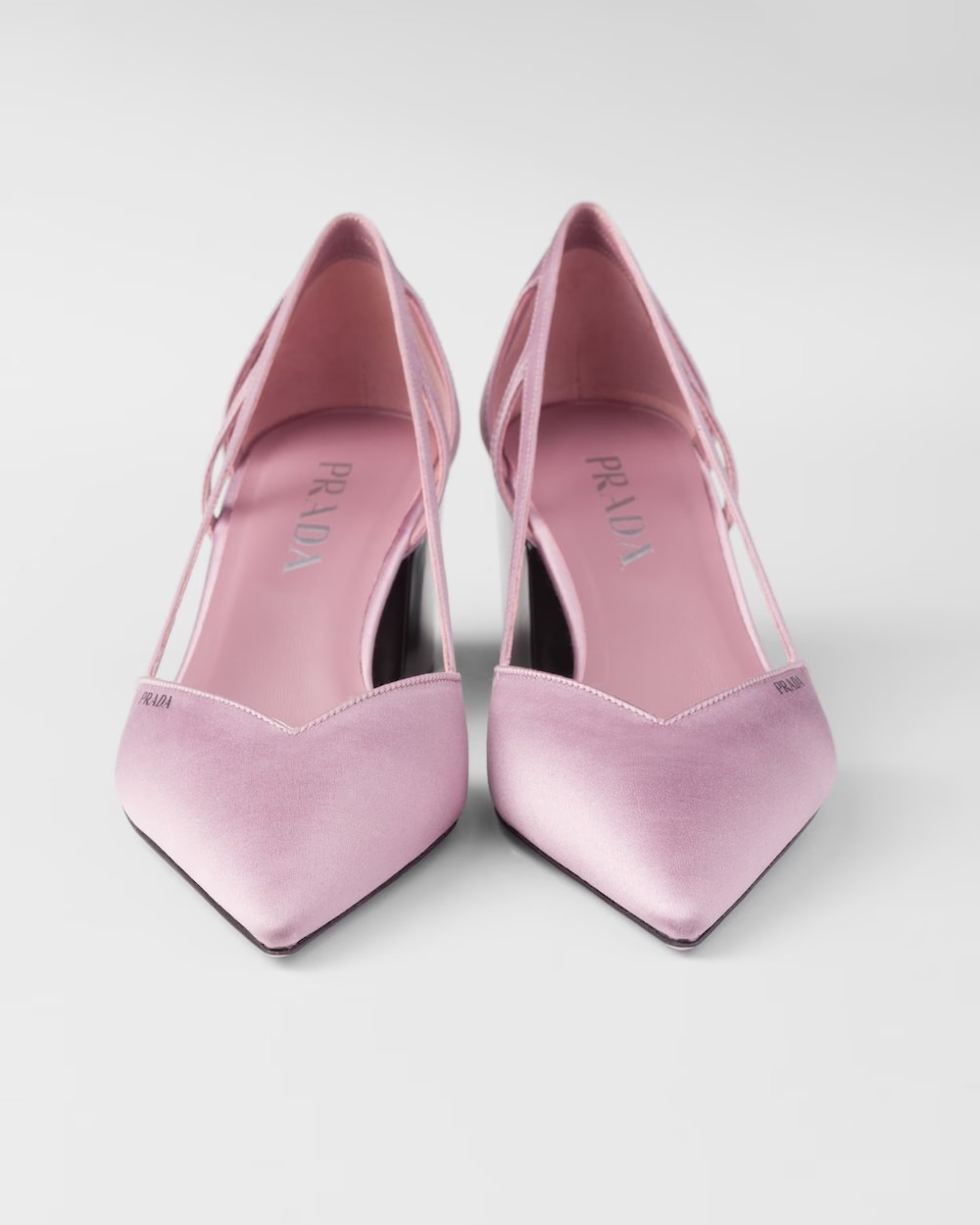 《送料無料》PRADA Satin cut-out pumps
