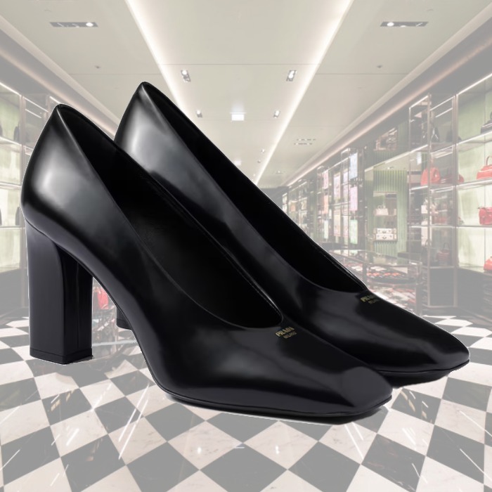 24AW】ブラッシュドレザー パンプス ◇プラダ◇人気 (PRADA