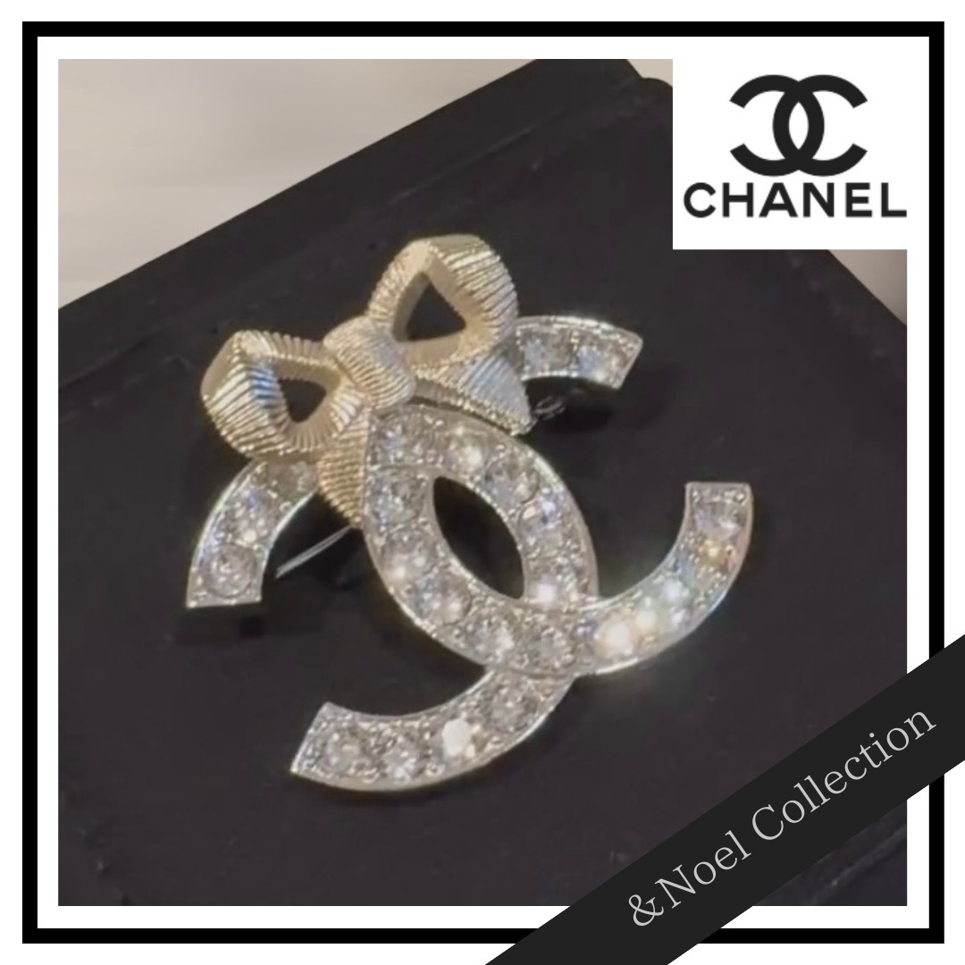 【華やかリボン×ビジュー♢】CHANEL* ブローチ