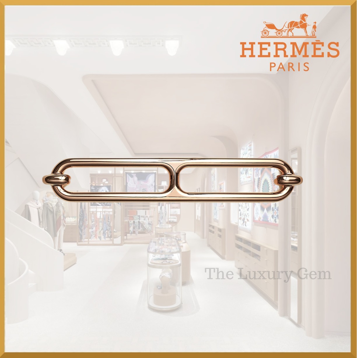 上品【HERMES】Roulis PM ヘアクリップ