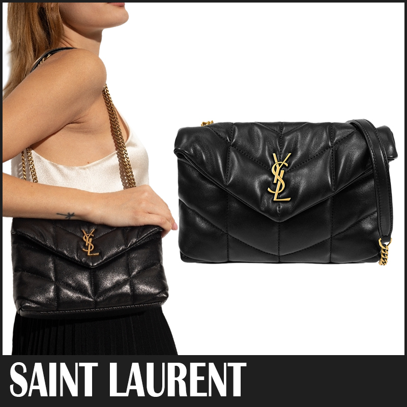 ☆送料関税込☆Saint Laurent YSL ロゴ パファー トイバッグ☆