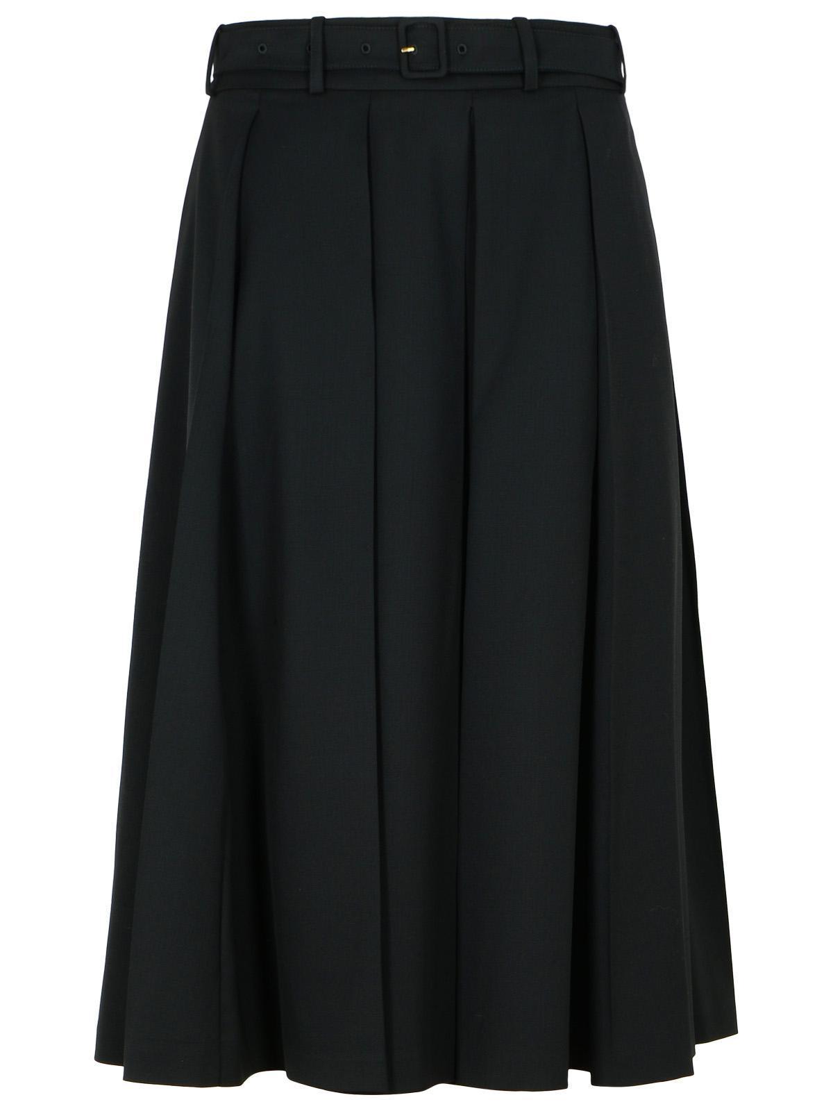 【送料&関税込】Patou Black Virgin Wool Skirt