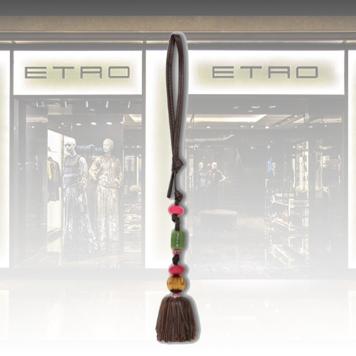 【★完売必至★】ETRO ☆ミニタッセル＆ビーズ アップルチャーム