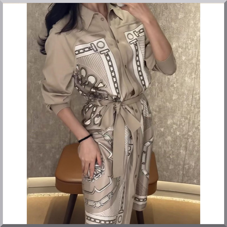 《新作★日本未入荷★》HERMES カレイドスコープ ベルトドレス